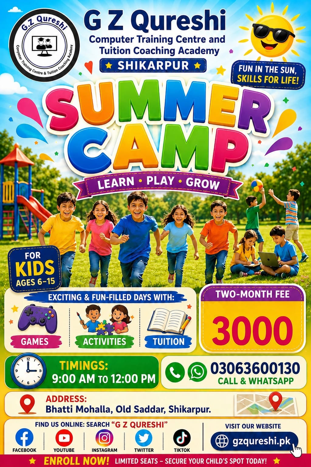 G.Z Qureshi Summer Camp 2025 – Fun in the Sun, Skills for Life!